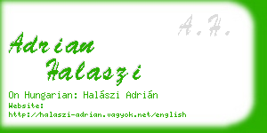 adrian halaszi business card